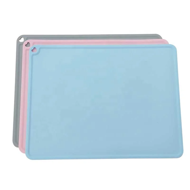 

Amazon top seller 2019 Wholesale Eco-friendly Food Grade Non-Slip Suction Silicone Pet Placemat, Gray,pink,blue