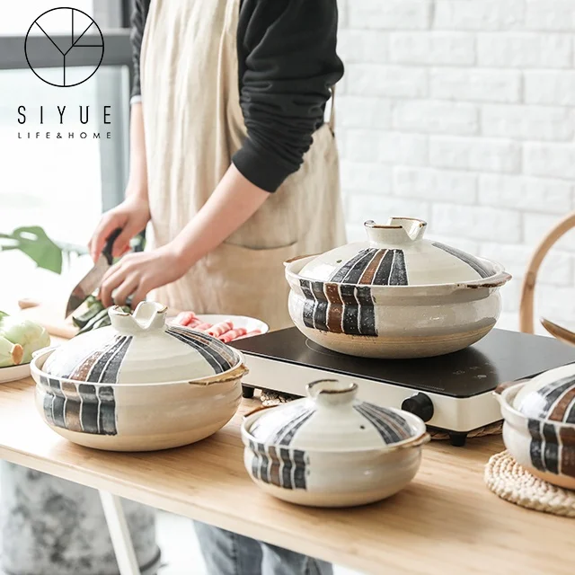 
flame direct burning high temperature resistant household casserole clay cooking stew pot 1145 