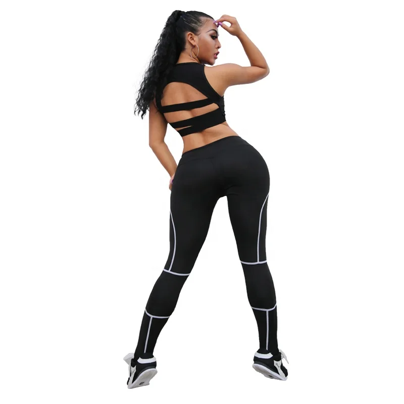 

Ptsports wholesale simple design ladies gym leggings fitness and yoga black pants activewear leggings for women, As picture