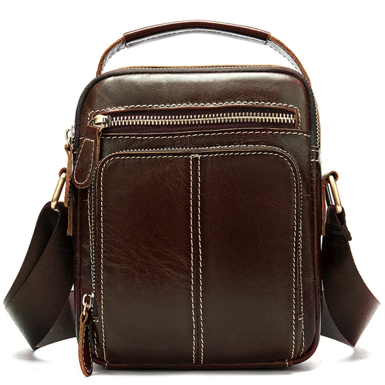 

Accept Sample 8365 Low Moq Leather Crossbody Bag For Men guangzhou dropshipping amazon top seller 2019, Coffee