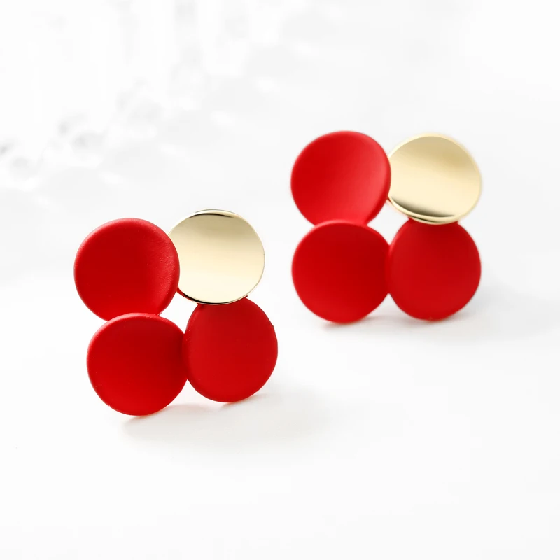 Champagne gold Alloy Geometric temperament earrings