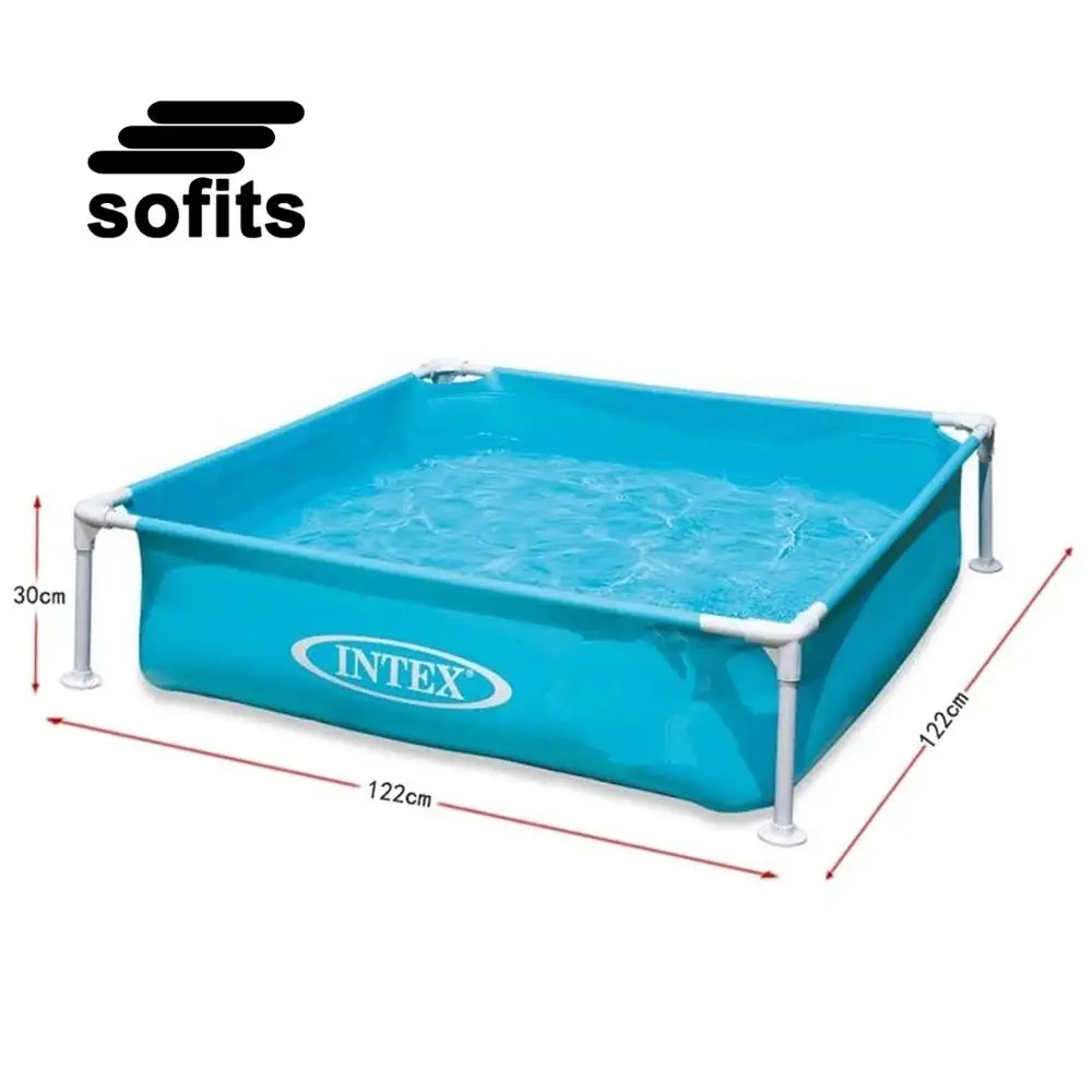 

100% Original INTEX 57173 Swimming Baby Pool Rectangle Metal Frame Swimming Pool, As picture
