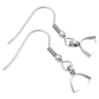 

50pcs/lot 27x20mm Stainless Steel Silver Color French Ear Wire Earring Hooks for DIY Jewelry Making Findings Material