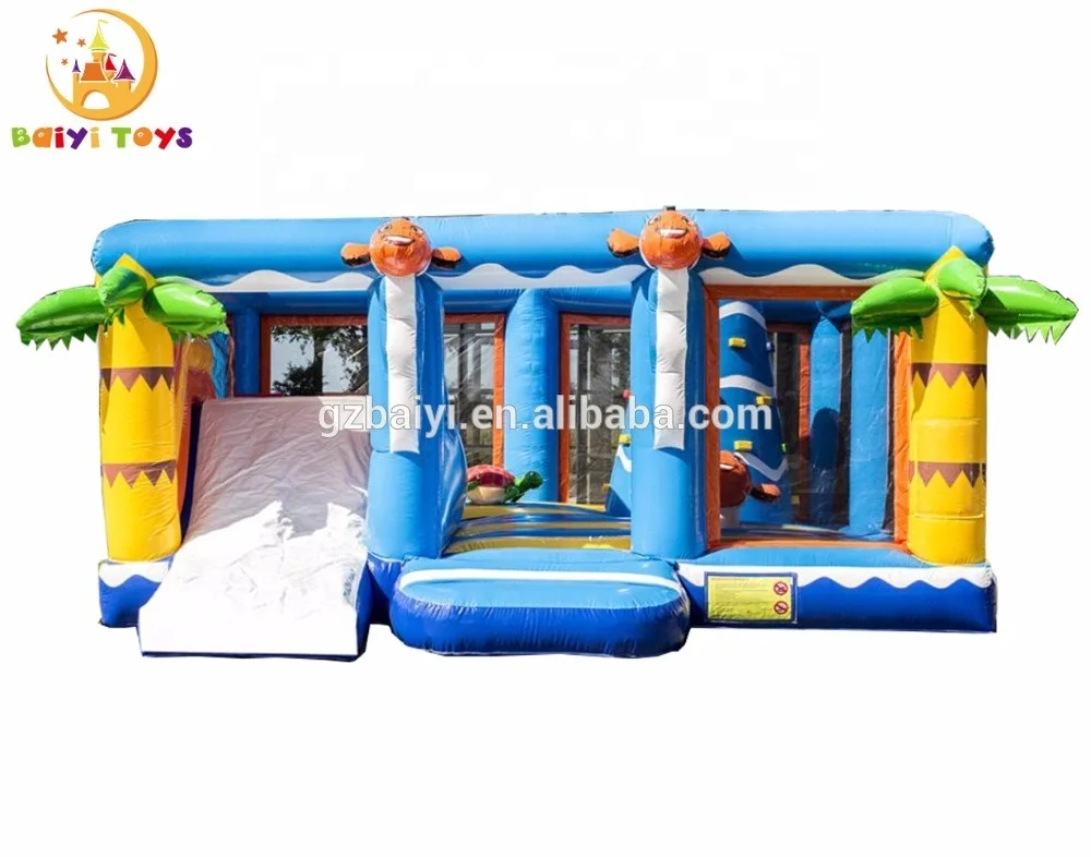 

Free blowers seaworld inflatable bouncy castle with slide from China manufacturer, Multi-color or customized color