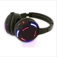 

Hifi sound led silent disco headphone with light for party amplifier making machine wireless CORDLESS headphone with LED