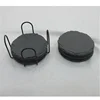 8pcs one set holder form tea cup mat christmas gift black modern round slate coaster