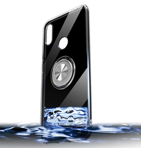 360 Metal Ring Bracket Clear TPU Case Xiaomi Redmi Note 7