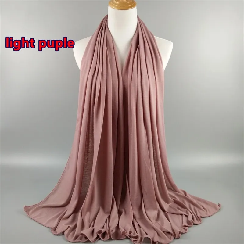 
28Color Soft Plain Jersey Scarf Muslim Hijab Shawl Women Headband Wrap Wholesale 