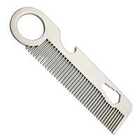 

Portable metal beard comb stainless steel mini pocket beard comb for men