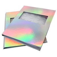 

cheap holographic eyelash display book package empty 16 pairs lash book box