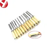 12pcs Wooden Handle Carving Chisel Set For Woodworking