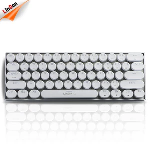 Vintage Steampunk Typewriter Style Bluetooth Mechanical Keyboard