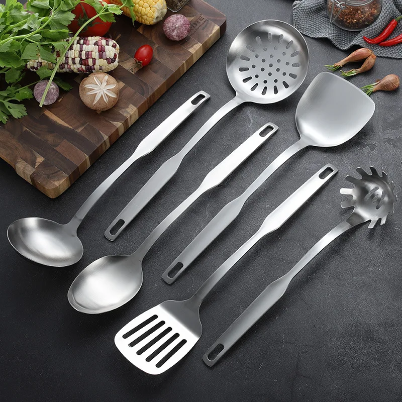 

China Supplier New Design 6pcs Stainless Steel Kitchenware Cookware for Home Restaurant Hotel Kitchen Utensil Set, Silver or customized