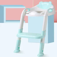 

New design soft plastic baby potty seat toilet potty training step stool with ladder