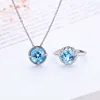 new fashion jewelry 925 silver pendant necklace adjustable ring wedding jewelry set with natural topaz design for woman