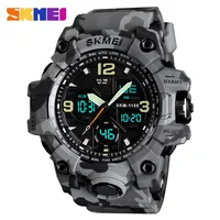 

New Big Case Watches SKMEI 1155B Electronic Waterproof Camouflage Sport Plastic Digital Wristwatch