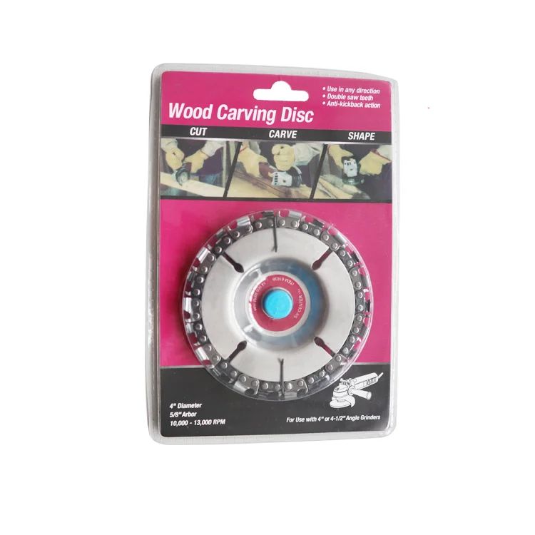 4 Inch 22 Teeth Anti Kickback Wood Carving Chainsaw Disc For Carving