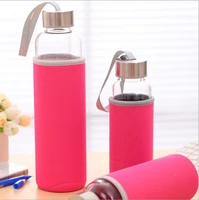 

Bulk Buy China Custom Logo Printing Glass Water Bottle With Silicone sleeve