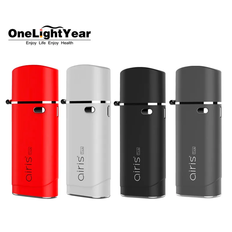 

New arrivals Airis Tick flip top rechargeable cbd vape pen battery with voltage control from one light year company, Black/white/red