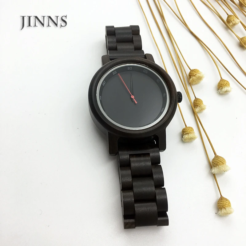 

Quartz black ebony modern wood watch oem for men, Natural wood color