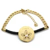 Fashion Jewelry Accessories Unique Stainless Steel Gold Link Charm Bracelet For Women