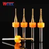 Weitol Titanium ally coated milling cutter with positioning ring router bits milling cutters end mills for sell