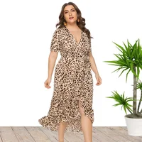 

Amazon Hot Sell 5XL 6XL Plus Size Leopard Dress For Women Wholesale China