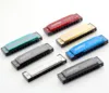 T003 east top logo print harmonica 10 holes 7 key set harmonica colourful blues mouth organ set
