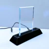 L Size Crystal trophy Black Piano lacquer finish wood led light bases for acrylic