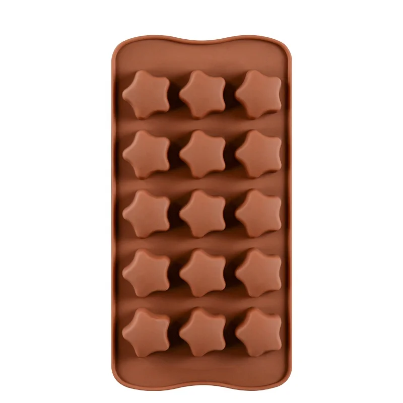 

Amazon Hot Selling 15 Cavities Mini Stars 3d Silicone Chocolate Molds