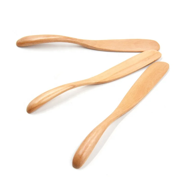 
New Hot Sell Wholesale Handmade Kitchen Tableware Wooden Large Jam Butter Knife 