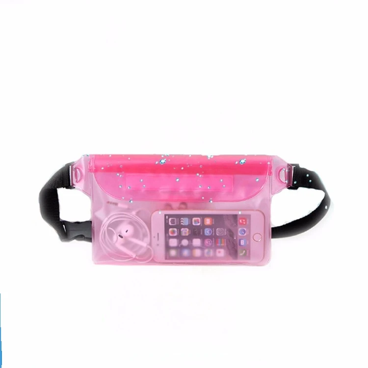 

New outdoor clear PVC Waterproof pvc waist bag For Phone sport running fanny pack