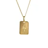 Fashion Jewelry Vendors Alphabet Letter Old English Initial Pendant Gold Necklace