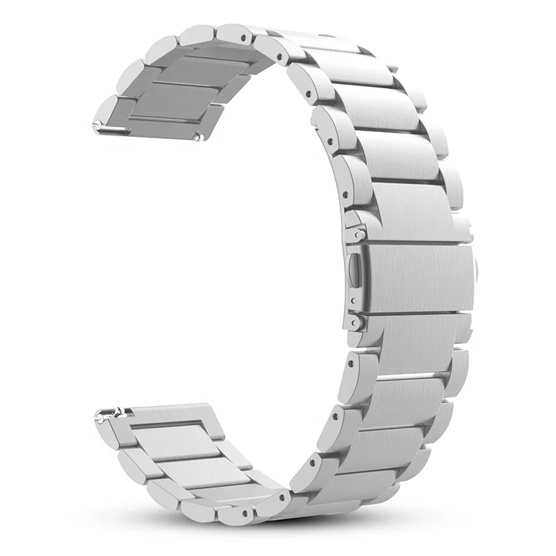 

20mm Quick Release Three Link Strap Stainless Steel Metal Bracelet Watch Band for Samsung Gear S2 Classic