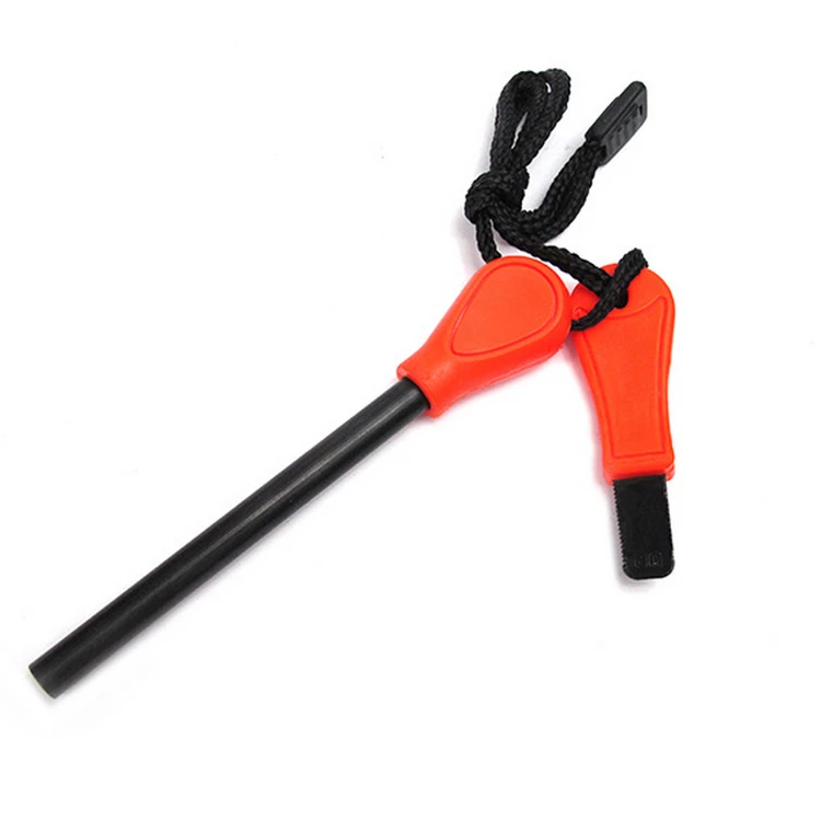 

Survival Flint Gear Outdoor Emergency Survival Wood Handle Fire Starter With Tinder, N/a