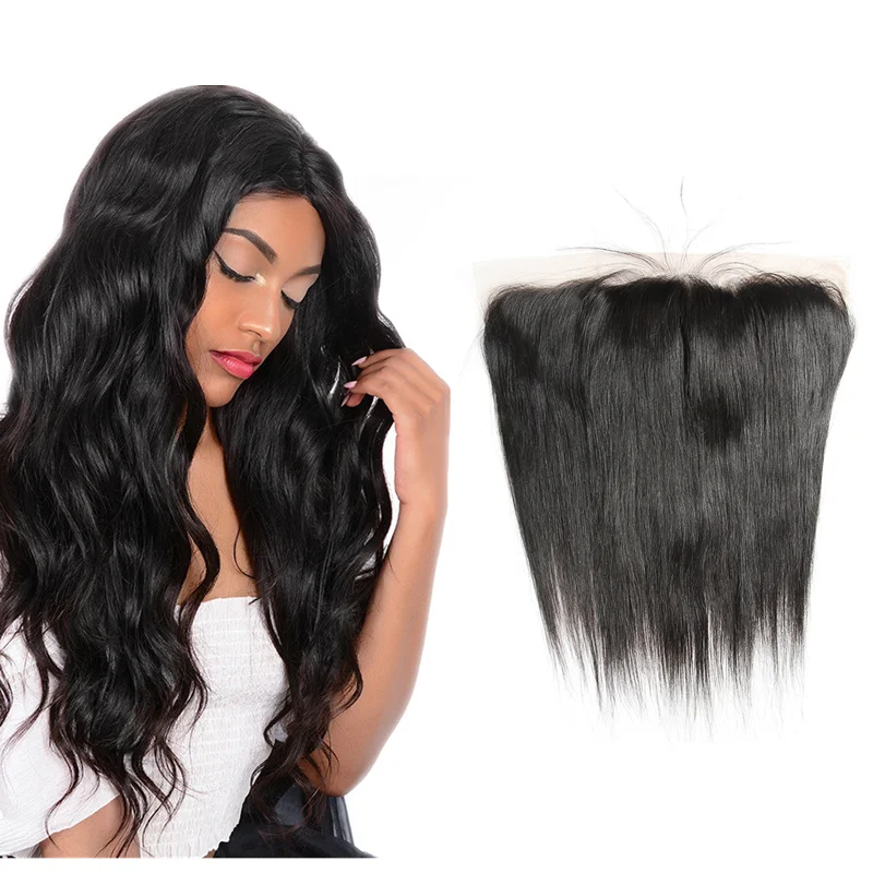 

Frontal closure hair human hair in india hair weave, Natutal black