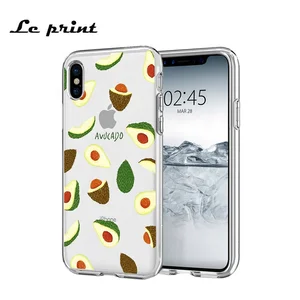 iPhone X Transparent Phone Case UV Printed Fruit Design