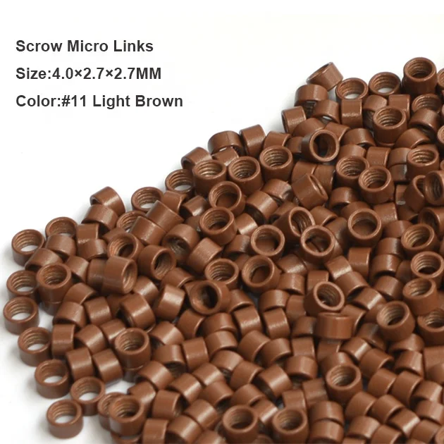 

Screw Micro Rings Aluminium  1000pcs/Box Hair Micro Tube Link For Extensions