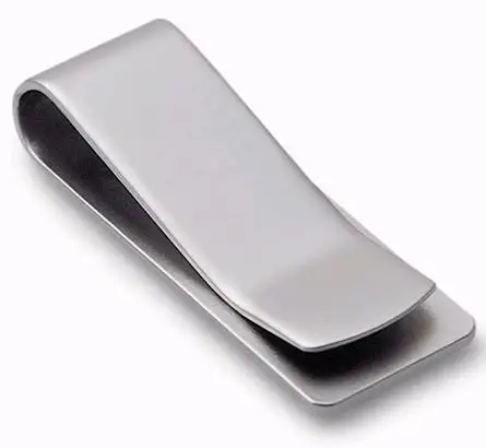 

OEM Custom Logo Metal Stainless Steel Money Clip For Men's Leather Wallet, Custom color