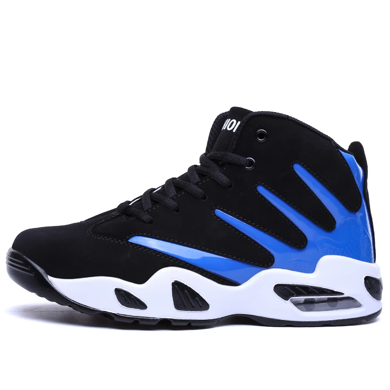

hot sale pu air cushion sport men shoes, Black-white, black-red,black-blue