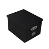 Mise office storage linen fabric collapsible file storage box bins