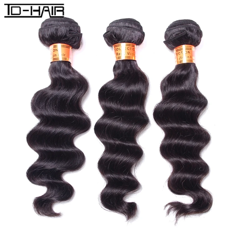 

double drawn virgin hair, Unprocessed Loose Wave Indian Virgin Cuticle Aligned Hair products for black women