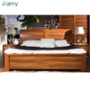 2 drawer bedside table teak wood king size bed set for apartment project