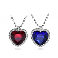 

Exquisite Necklace Valentine's Day Romantic Titanic Heart crystal Pendant Necklace