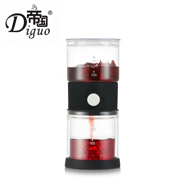 

Diguo Hot Selling 200ml Portable Black Color Pyrex Glass Cold Brew Tea And Coffee Maker
