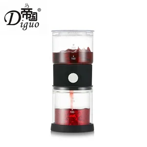 Image of 2019 Hot Selling 200ml Portable Black Color Pyrex Glass Cold Brew Tea And Coffee Maker