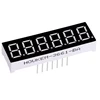 0.36" red green blue white 6 digit 7 segment digital led clock display