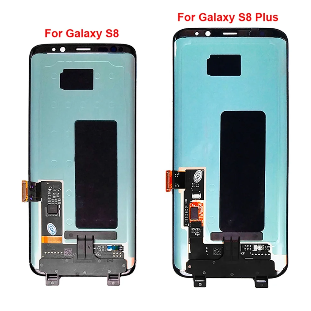 

Original Super AMOLED LCD For Samsung Galaxy S8 Plus G950F G955F LCD Display With Frame Touch Screen Assembly Replacement LCD, Black