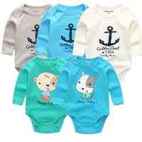 

2019 5 model 100% cotton Newborn long Sleeve Baby Wear