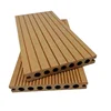 Hot sale wpc round hole 145*23mm waterproof & fireproofing flooring hollow wood plastic composite decking